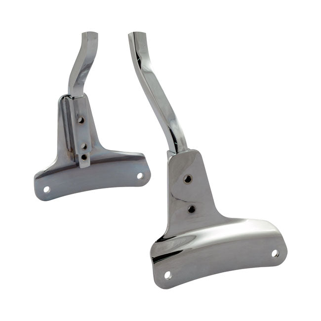 Sissybar Side Plates Rigid Mount Chrome For 09-13 FLHR/C, FLTR, FLHX, FLHT