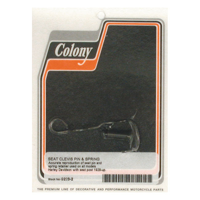 Seat Clevis Pin And Spring
