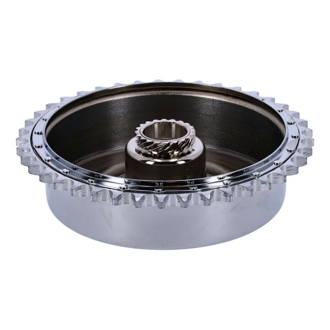 Flathead Rear Brake Drum & Sprocket Chrome - 45 Inch