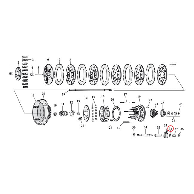 Washer For 41-84 B.T. CLUTCH RELEASE LEVER