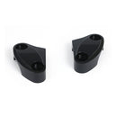 Handlebar Top Clamp Set Black Scalloped For 73-23 various B.T.