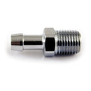 Oil Line Fitting Straight 1/4 Inch NPT To 5/16 Hose Chrome