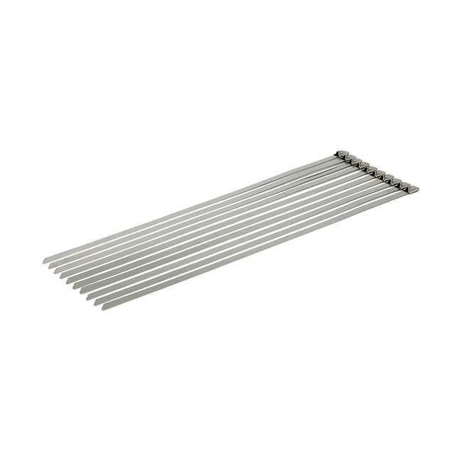 Exhaust Tie Wraps 1425 Inch Long Clear Stainless For Up to 4 Inch diameter exhaust pipes