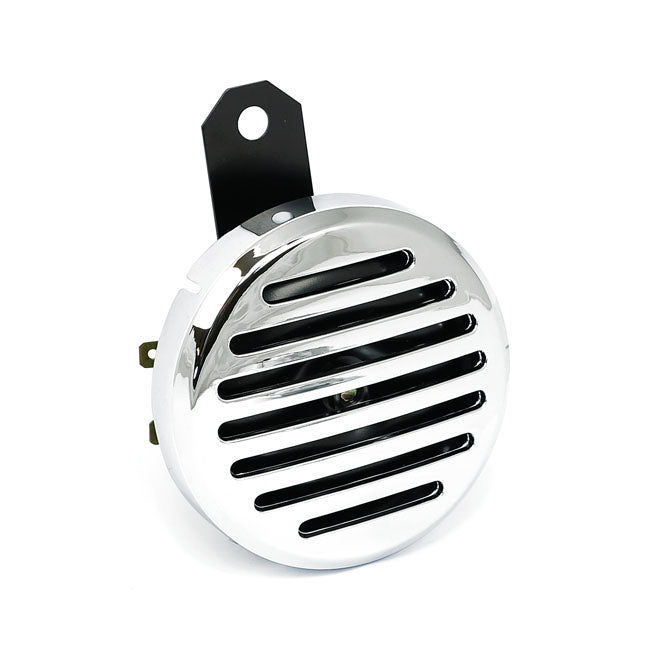 4 Inch Custom Horn 12-Volt Wide Horizontal Slotted Chrome
