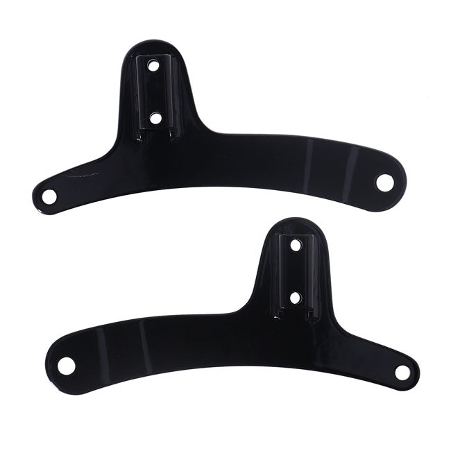 Sissybar Side Plates Rigid Mount Black - 20.3cm Wide