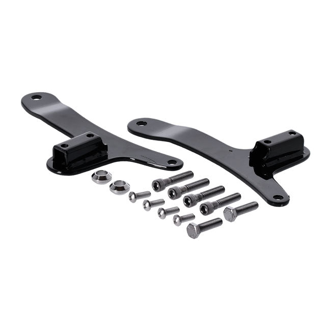 Sissybar Side Plates Rigid Mount Black - 20.3cm Wide
