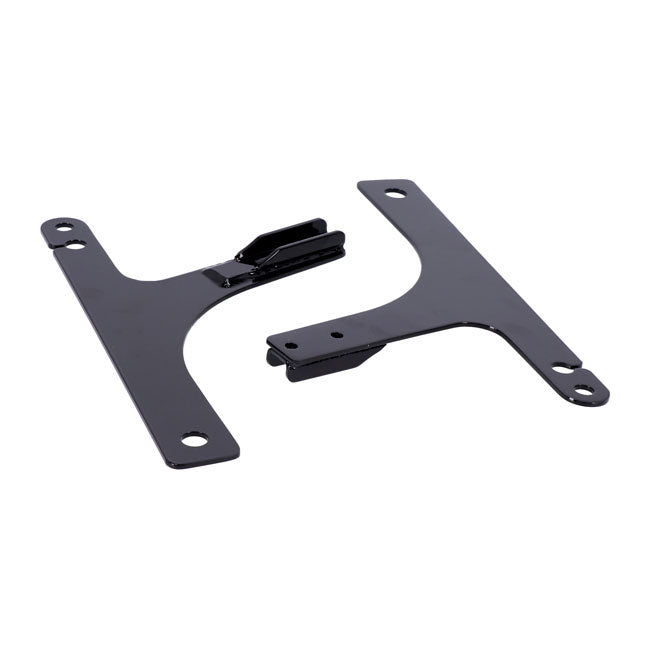 Sissybar Side Plates Rigid Mount Black For 96-01 Dyna Excl. FXDWG