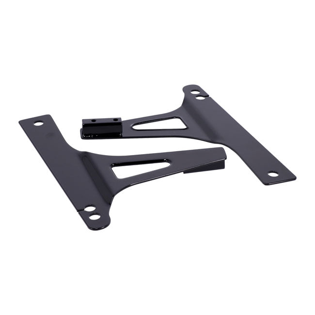 Sissybar Side Plates Rigid Mount Black For 06-17 Dyna Excl. FLD, FXDF, FXDWG