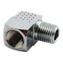 Adapter Oil Line Fitting 90 Degrees 1/4 Inch NPT Chrome