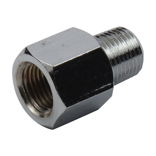 Adapter Fitting Straight 1/8 Inch NPT To 1/8 Inch Chrome