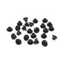 Push-In Mushroom Allen Head Plugs 1/4 Inch Black For 1/4 Inch threaded allen head bolts