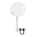 Round Clamp-On Style Steel Mirror 4 Inch With 5 Inch Stem For 65-UP H-D