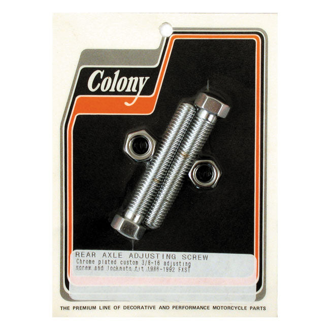 Axle Adjuster Kit Hex Chrome For Softail 87-94