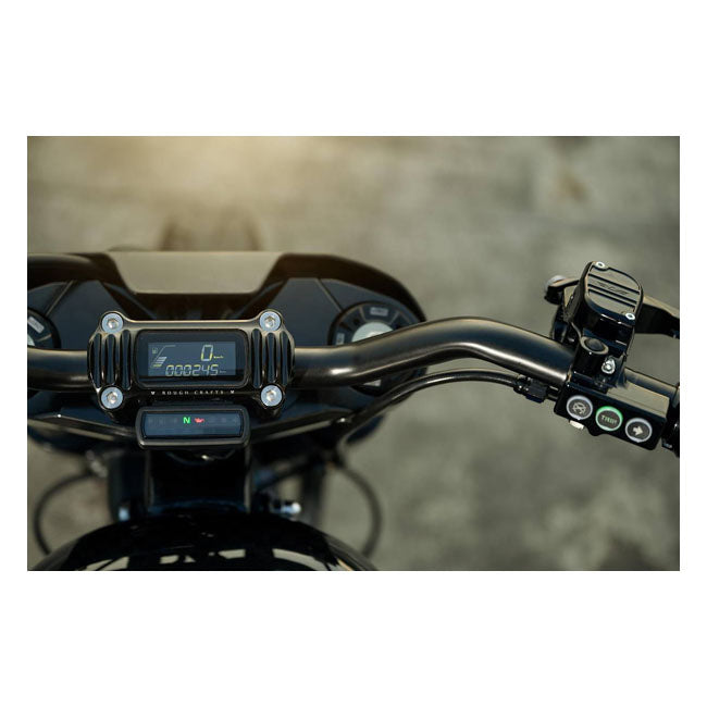 M8 Softail 1.3 Inch Finned Risers Black