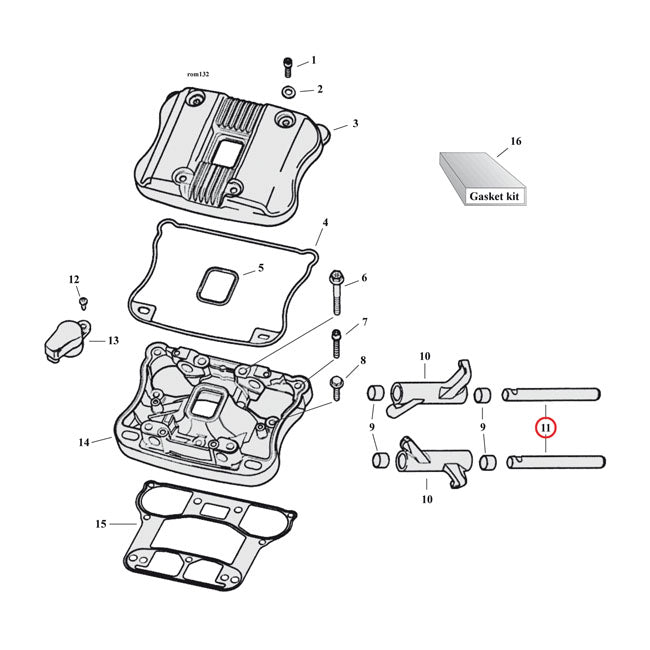 Rocker Arm Shaft 84-Up For 84-99 NU Evo B.T.