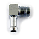 Oil Hose Fitting 90 Degrees 1/4 Inch NPT To 5/16 Inch Chrome