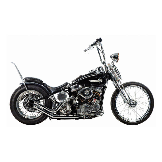 Upswept Head Pipes Gooseneck Over Transmission For 48-64 Panhead With 48-57 Style Rigid Frame NU