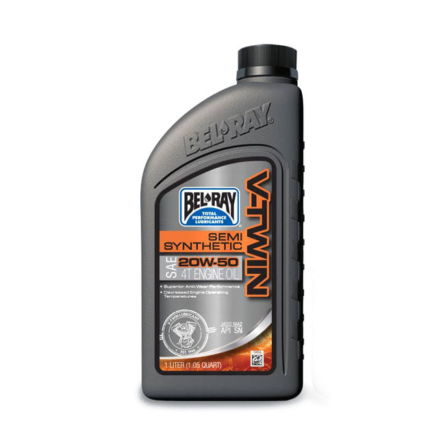 V-Twin Semi-Synthetic Motor Oil 20W50 1L For Designed For air and Oil cooled large V-Twin Engines.