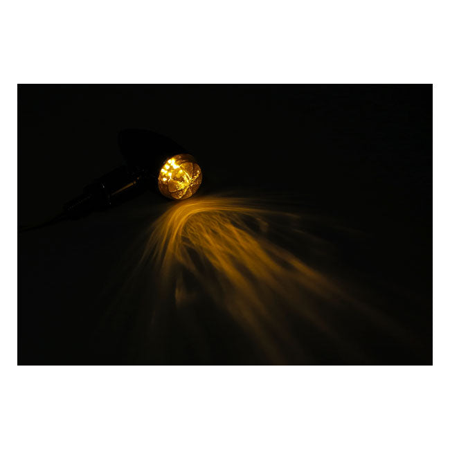 Micro Bullet LED Turn Signals Chrome / Smoke Lens