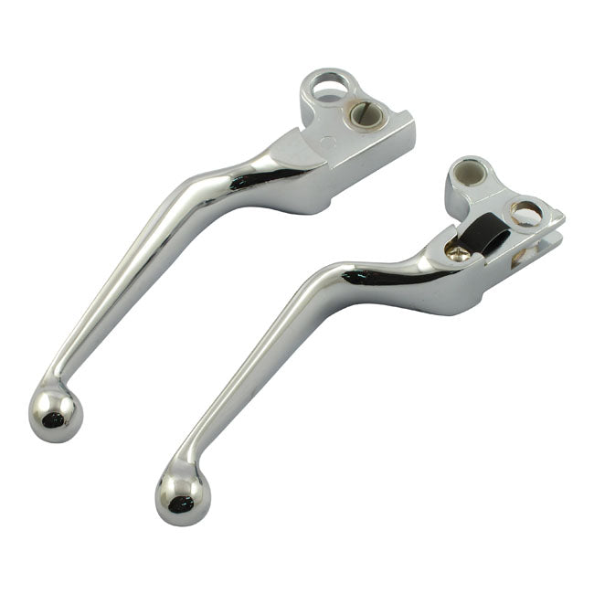 Handlebar Lever Set 93-Up Style Chrome For 82-95 B.T.