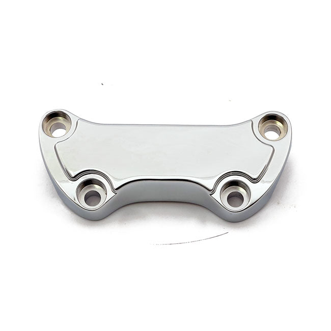 Handlebar Clamp W/Skirt For Various 73-23 B.T. 1 Inch Chrome