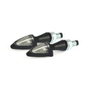 Black Peak LED Turn Signals Black / Clear
