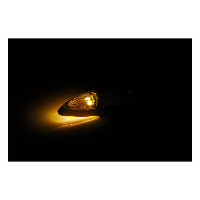Black Peak LED Turn Signals Black / Clear
