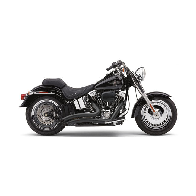 Speedster Short Swept Exhaust Black For 12-17 Softail Excl. 13-17 Breakout