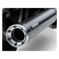 RPT Race Pro Slip-On Mufflers Black - 3 Inch For 07-16 FLSTF Fatboy