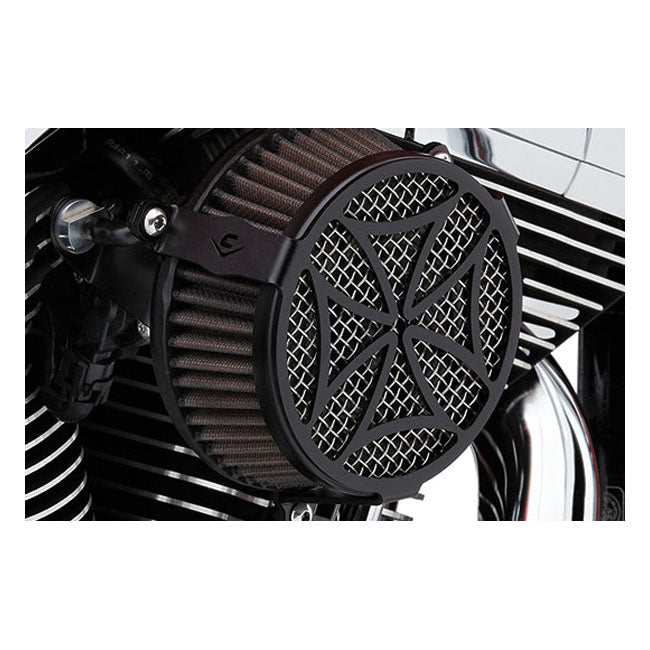 Naked Air Cleaner Kit Cross Black For 01-15 Softail