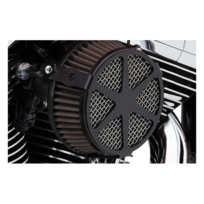 Naked Air Cleaner Kit Spoke Black For 01-15 Softail