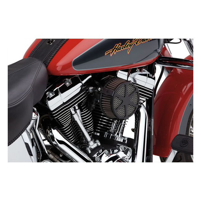 Naked Air Cleaner Kit Spoke Black For 01-15 Softail