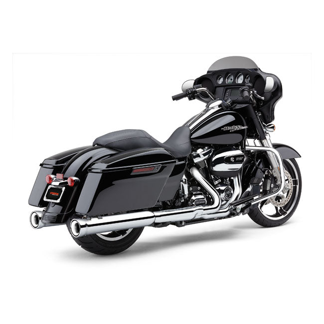 NH Series 4 Inch Slip-On Mufflers Chrome For 17-22 Touring