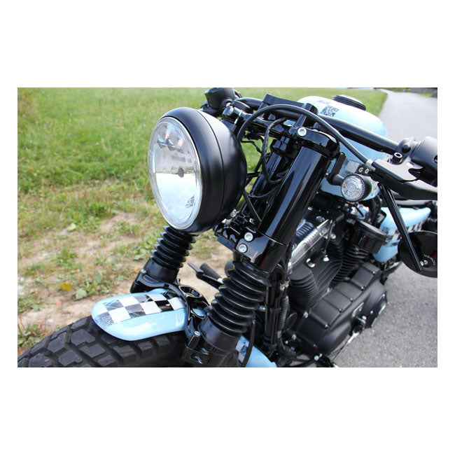 2 Pieces Upper Fork Cover Kit Gloss Black For 16-21 XL1200X/XS Forty Eight/Special