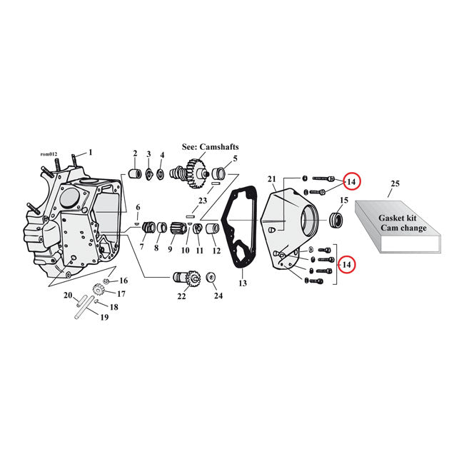 B.T. Cam Cover Mount Kit Ss Allen For 91-98 FXR