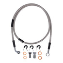 Stainless Clear Coated Front Brake Line For 01-05 FXDL NU
