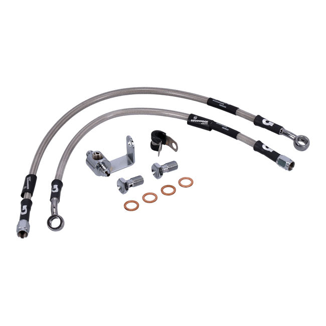 Stainless Clear Coated Rear Brake Line For 87-03 XL Models NU