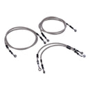 Stainless Clear Coated Front Brake Line For 08-13 FLHR/C Road King ABS