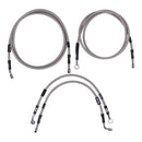 Stainless Clear Coated Front Brake Line For 08-13 FLHR/C Road King ABS