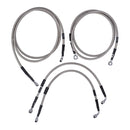 Stainless Clear Coated Front Brake Line For 08-13 FLTR ABS