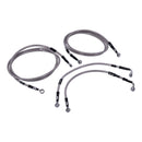 Stainless Clear Coated Front Brake Line For 09-13 FLH/FLT All Models EX 09-13 FLTR ABS