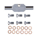 Stainless Clear Coated Front Brake Line For 09-13 FLH/FLT All Models EX 09-13 FLTR ABS