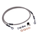Stainless Clear Coated Front Brake Line For 08-09 FLST-SB Cross Bones