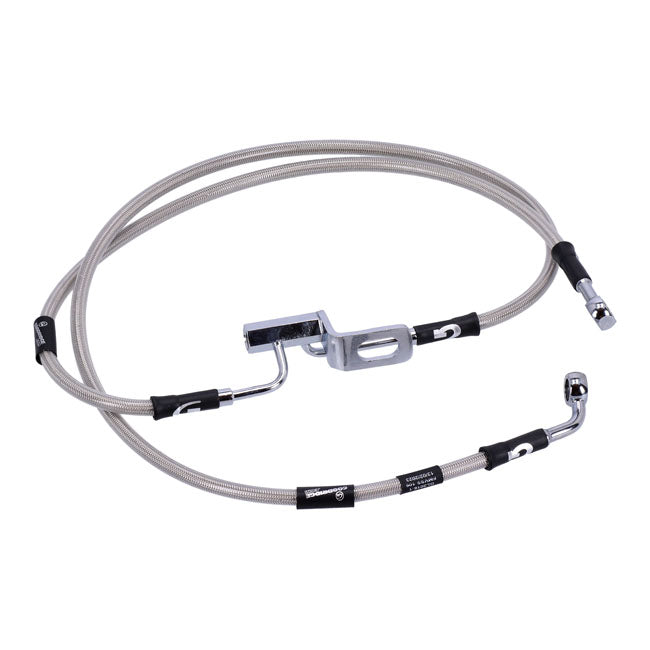 Stainless Clear Coated Rear Brake Line For 2007 FLST/C/SC Heritage Softail