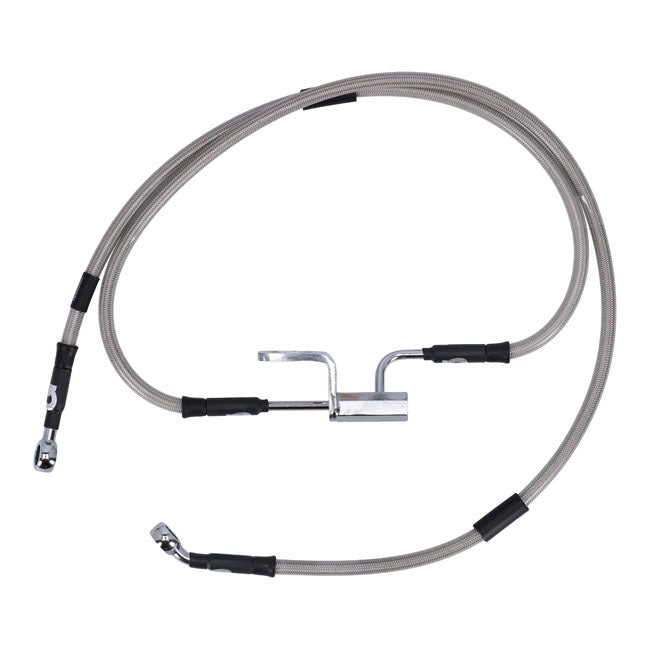 Stainless Clear Coated Rear Brake Line For 2007 FLSTF