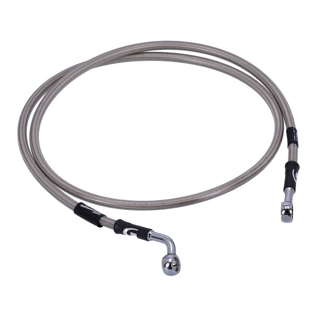 Stainless Clear Coated Front Brake Line For 08-11 NU FXCW/C
