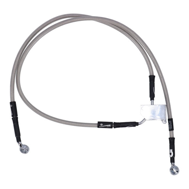 Stainless Clear Coated Rear Brake Line For 2006 FXST/S/B NU