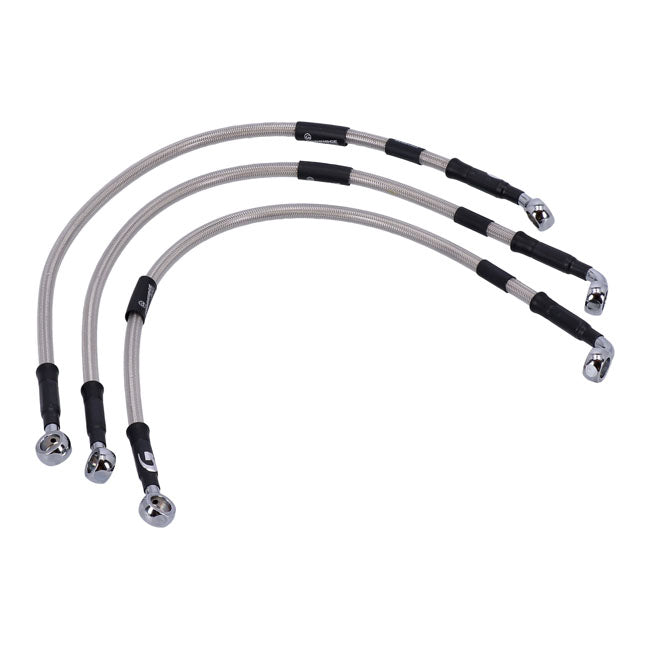 Stainless Clear Coated Front Brake Line For 96-03 XL1200 Sport