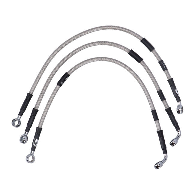 Stainless Clear Coated Front Brake Line For 96-03 XL1200 Sport