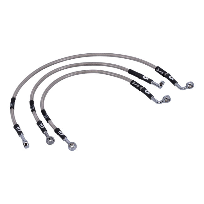 Stainless Clear Coated Front Brake Line For 01-05 VRSCA NU